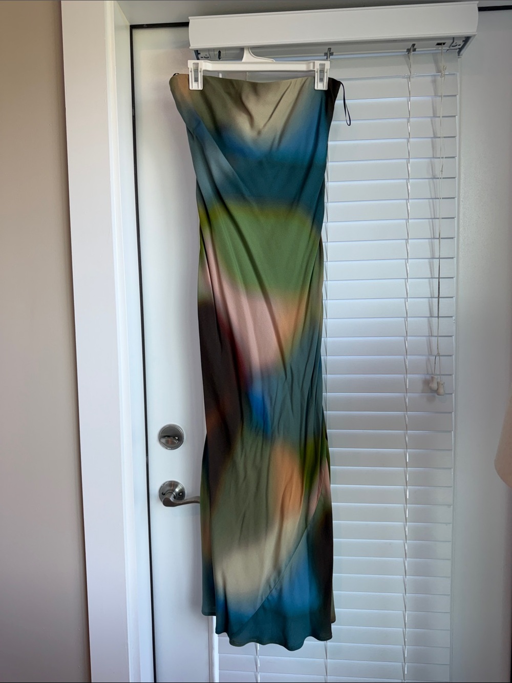 NWOT Reformation Multicolor Slip Dress with Abstract Gradient Print